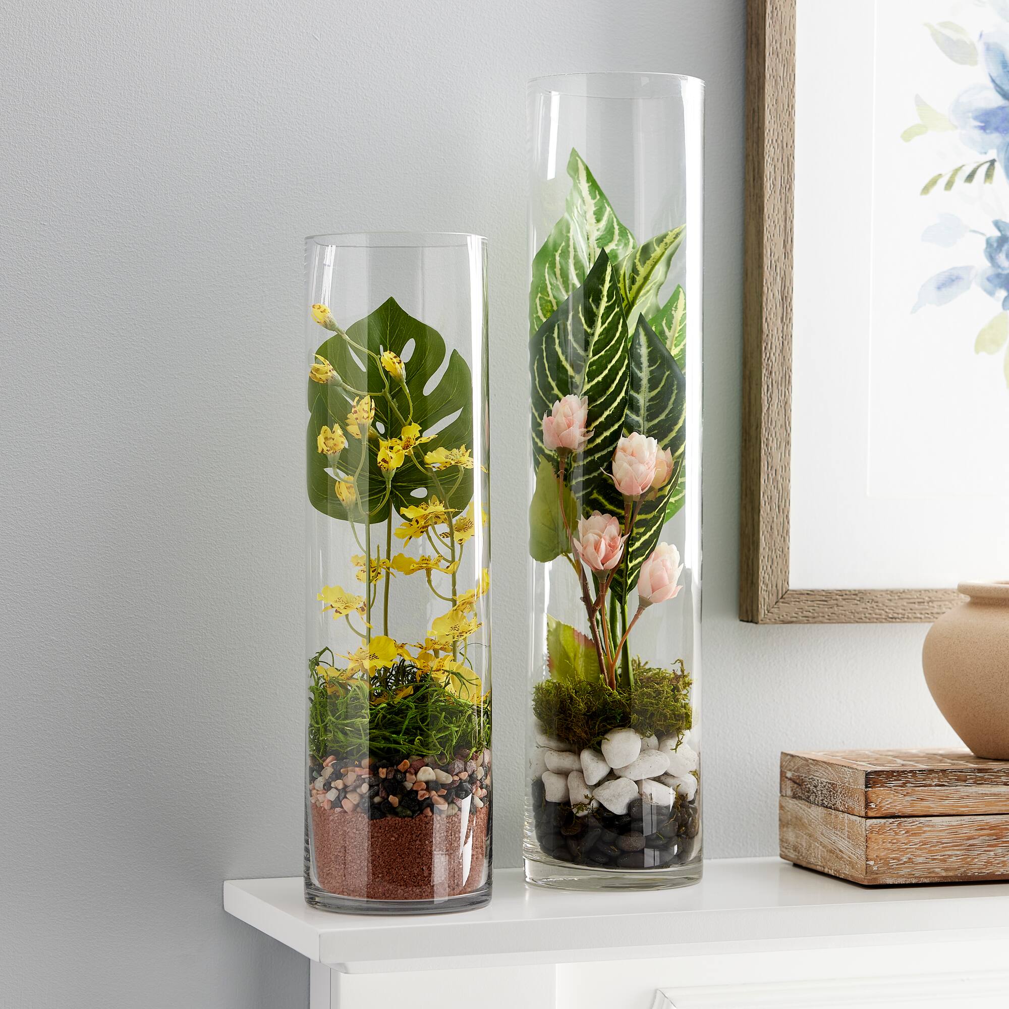 12 Pack: 14" Cylinder Glass Vase by Ashland™